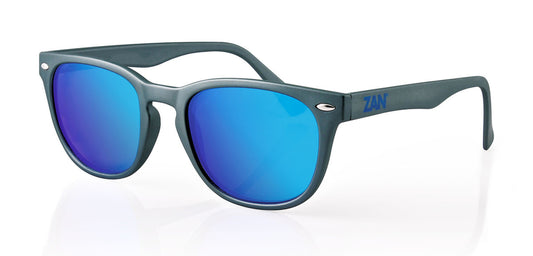 EZNV04 NVS Sunglass, Matte Gunmetal Frame, Smoked Cyan Mirror Lens Sunglasses Virginia City Motorcycle Company Apparel 