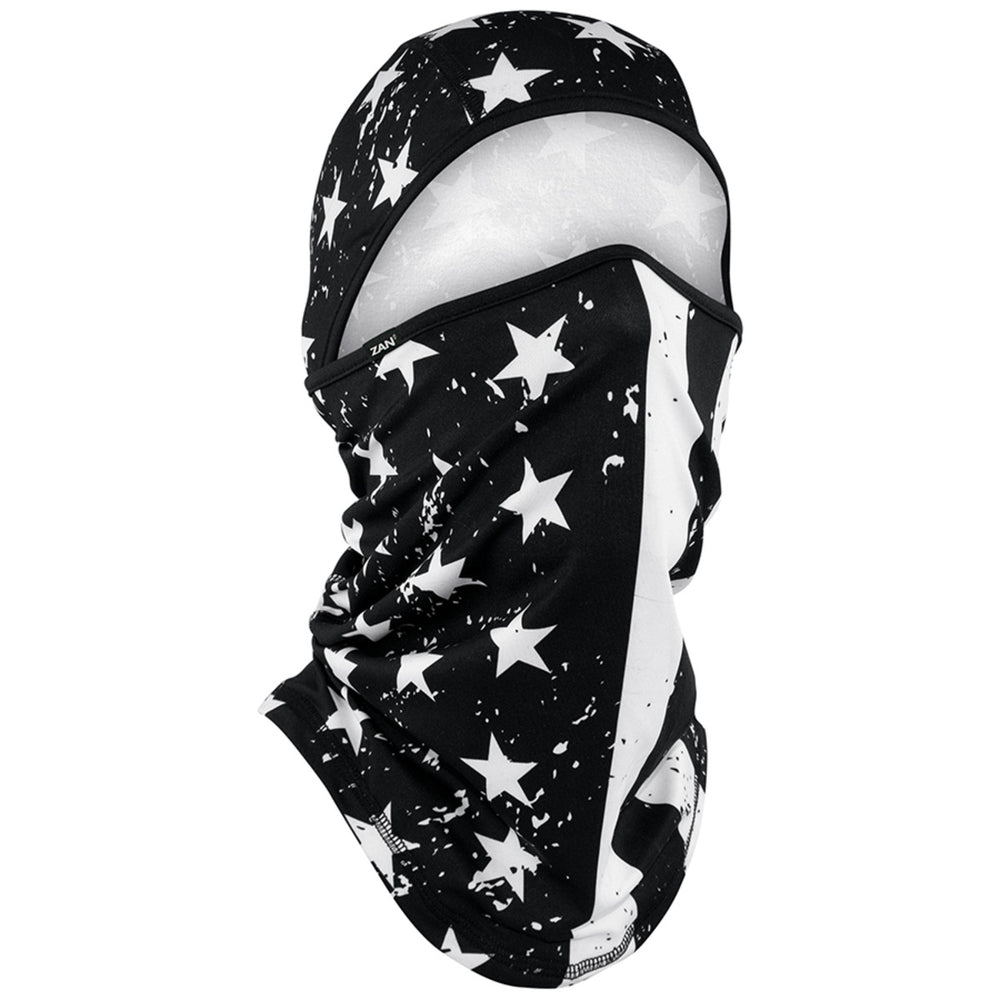 WB4L091 Convertible Balaclava, SportFlex(tm) Series, Black & White Flag Head/Neck/Sleeve Gear Virginia City Motorcycle Company Apparel 