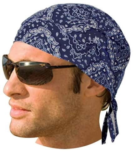 HW2687 Headwrap Paisley Navy Headwraps Virginia City Motorcycle Company Apparel 