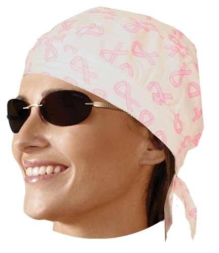 HW2681 Headwrap Pink Ribbon Headwraps Virginia City Motorcycle Company Apparel 