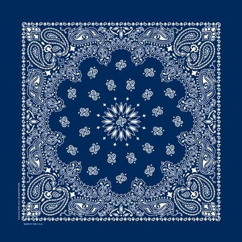 NT4402 Bandana Paisley Navy Bandanas Virginia City Motorcycle Company Apparel 