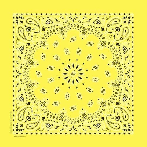 NT4403 Bandana Paisley Yellow Bandanas Virginia City Motorcycle Company Apparel 