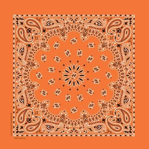 NT4404 Bandana Paisley Orange Bandanas Virginia City Motorcycle Company Apparel 