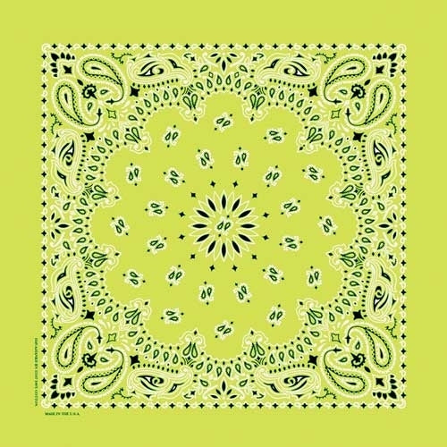 NT4410 Bandana Paisley Lime Bandanas Virginia City Motorcycle Company Apparel 