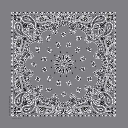 NT4411 Bandana Paisley Charcoal Bandanas Virginia City Motorcycle Company Apparel 