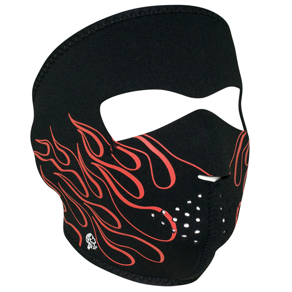 WNFM045 ZAN® Full Mask- Neoprene- Orange Flame Full Facemasks Virginia City Motorcycle Company Apparel 