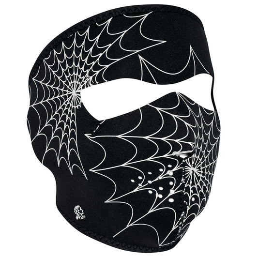 WNFM057G ZAN® Full Mask- Neoprene- Spider Web, Glow in the Dark Full Facemasks Virginia City Motorcycle Company Apparel 