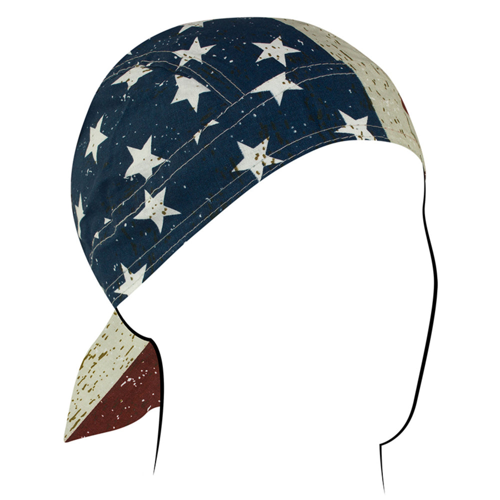 Z904 Flydanna®, Cotton, Vintage American Flag Headwraps Virginia City Motorcycle Company Apparel 