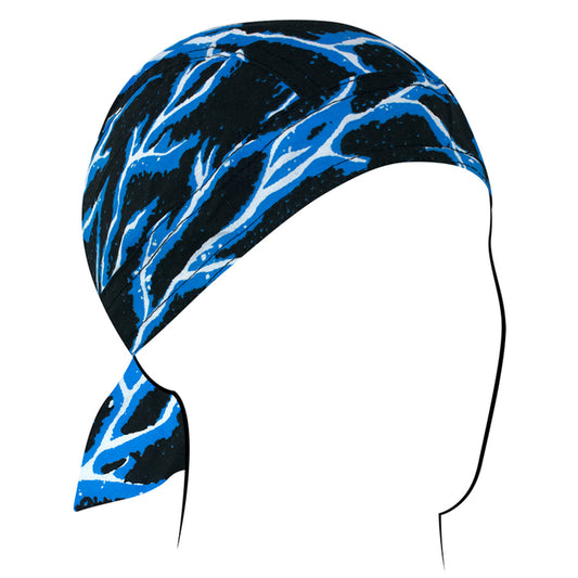 Z226 Flydanna®, Cotton, Blue Lightning Headwraps Virginia City Motorcycle Company Apparel 