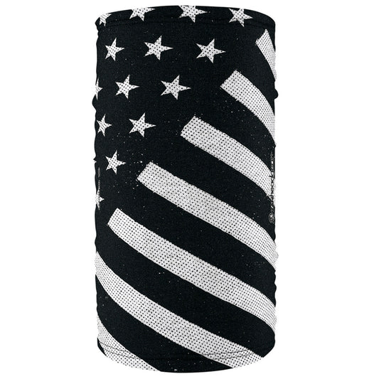 TF091 Motley Tube® Fleece Lined Polyester, Black and White Flag Head/Neck/Sleeve Gear Virginia City Motorcycle Company Apparel 