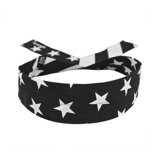 DC219 Cooldanna® Black & White Flag Head/Neck/Sleeve Gear Virginia City Motorcycle Company Apparel 