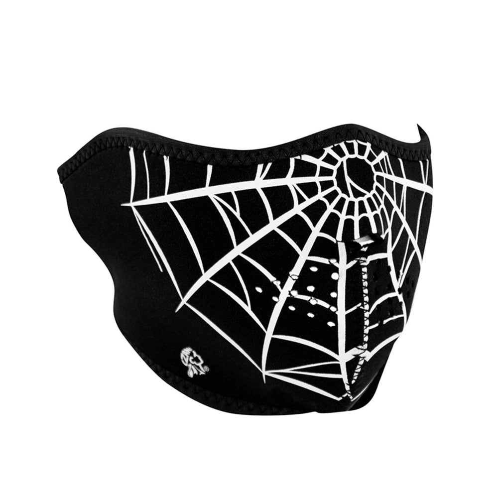 WNFM055H ZAN® Half Mask- Neoprene- Spider Web Half Facemasks Virginia City Motorcycle Company Apparel 
