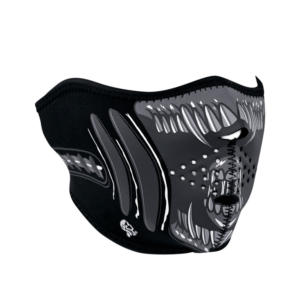 WNFM039H ZAN® Half Mask- Neoprene- Alien Half Facemasks Virginia City Motorcycle Company Apparel 