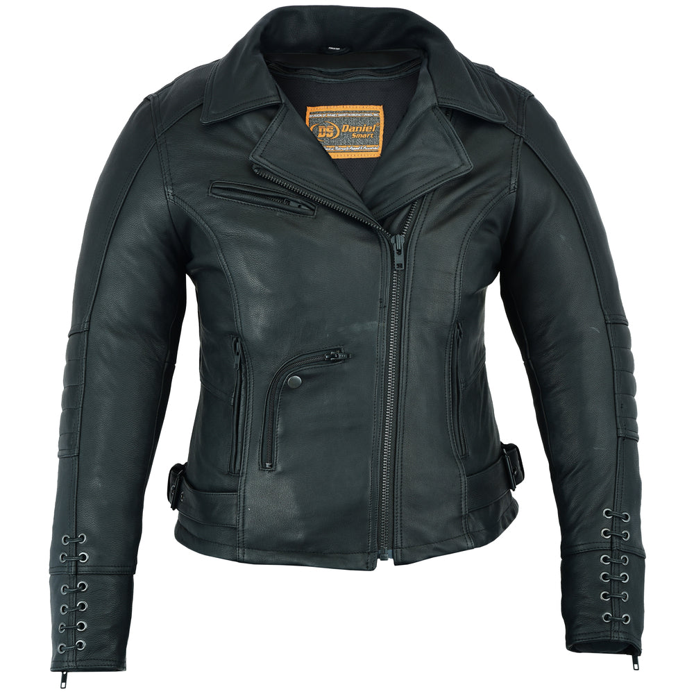 DS802 Must Ride Women's Leather Motorcycle Jackets Virginia City Motorcycle Company Apparel 
