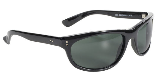81012 Dirty Harry MC Sunglass Wrap Blk/Dk Green Lens Sunglasses Virginia City Motorcycle Company Apparel 