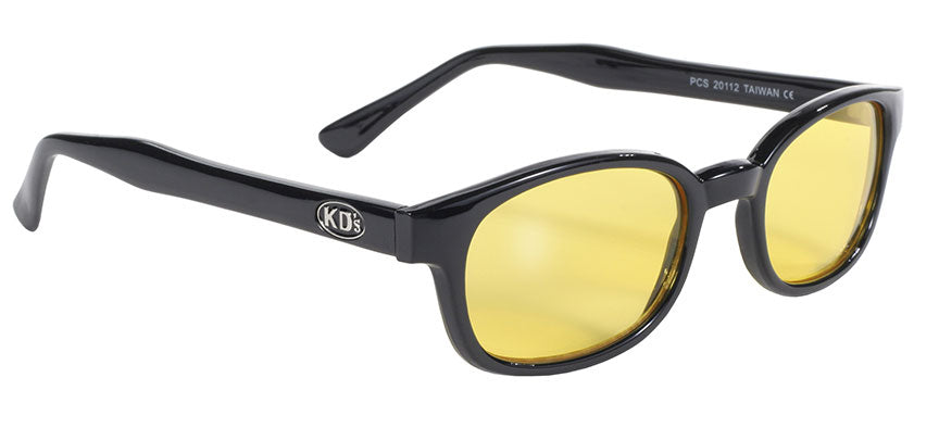 20112 KD's Blk Frame/Yellow Lens Sunglasses Virginia City Motorcycle Company Apparel 