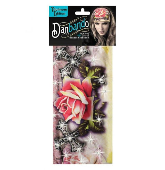 DBD037 Roses & Barbs with Stones Danbando Headwraps Virginia City Motorcycle Company Apparel 