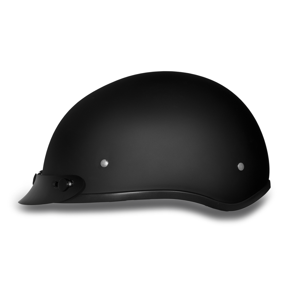 D1-B D.O.T. DAYTONA SKULL CAP - DULL BLACK 1/2 Shell Helmets Virginia City Motorcycle Company Apparel 
