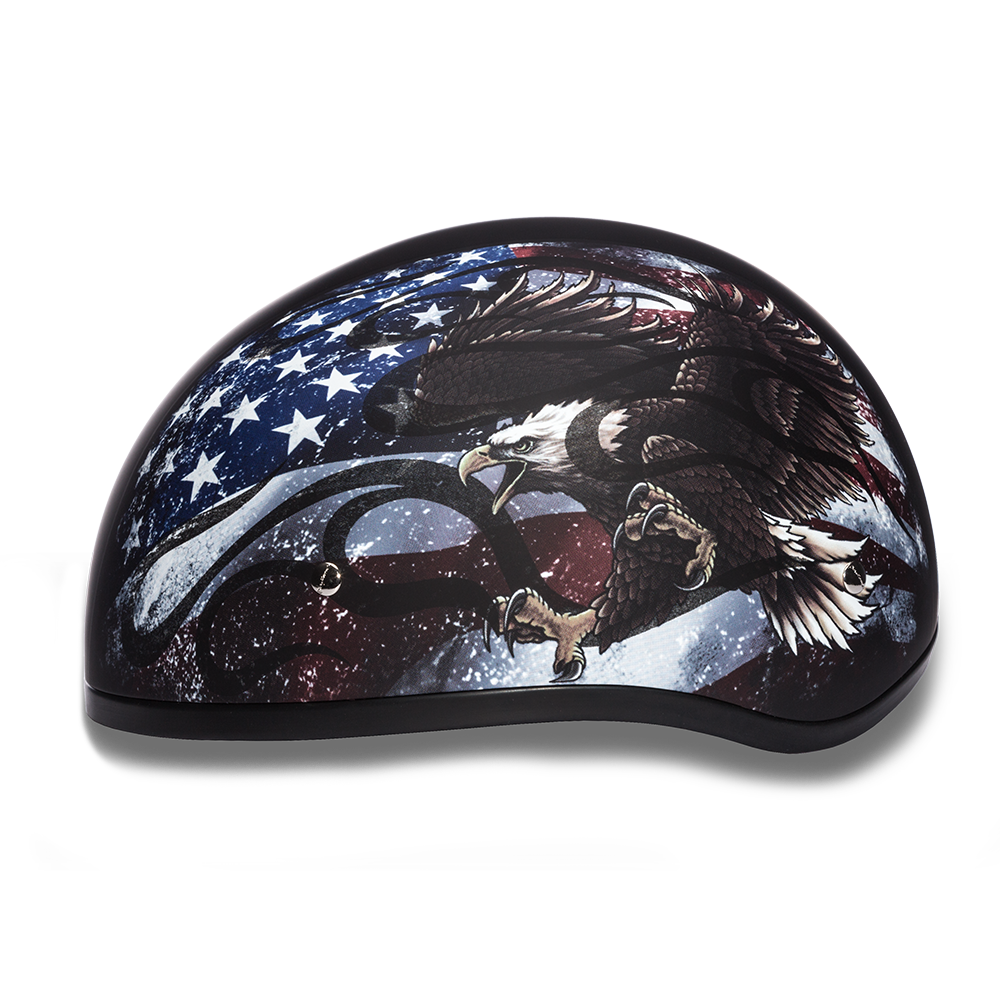 D6-USA D.O.T. DAYTONA SKULL CAP - W/ USA 1/2 Shell Helmets Virginia City Motorcycle Company Apparel 