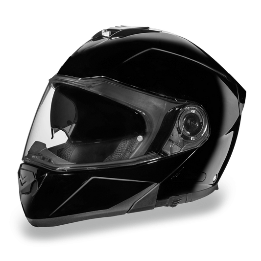 MG1-A D.O.T. DAYTONA GLIDE - HI-GLOSS BLACK Modular Helmets Virginia City Motorcycle Company Apparel 