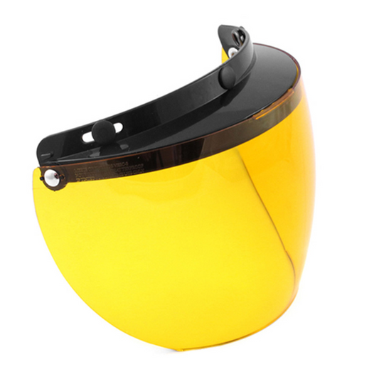 02-207 3 Snap Flip Shield - Hard Coated Amber Helmet Accessories Virginia City Motorcycle Company Apparel 