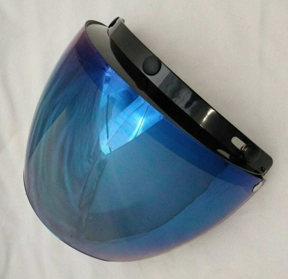 02-212 3 Snap Flip Shield - Hard Coated Blue Mirror Helmet Accessories Virginia City Motorcycle Company Apparel 