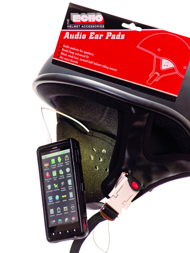 03-001 Universal Half Helmet Audio Ready Ear Pads Helmet Accessories Virginia City Motorcycle Company Apparel 