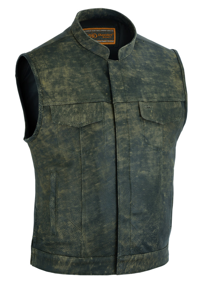 DS108 Men's Conceal Carry Antique Brown Vest Men's Vests Virginia City Motorcycle Company Apparel 