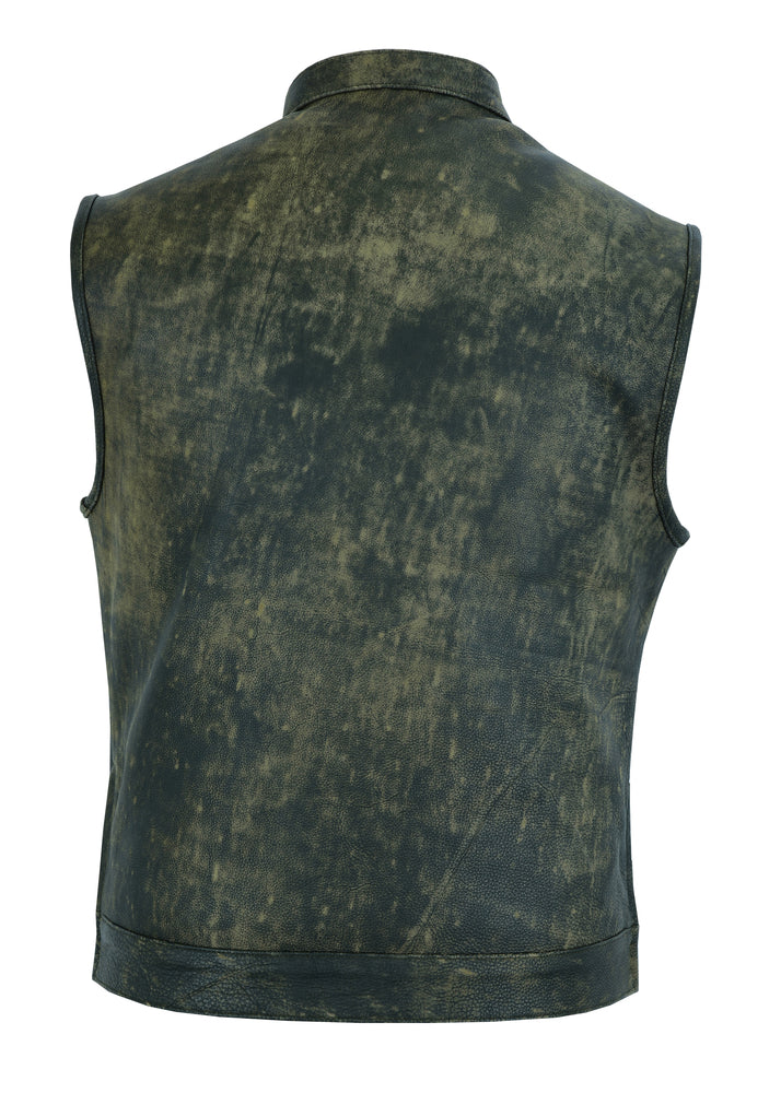 DS108 Men's Conceal Carry Antique Brown Vest Men's Vests Virginia City Motorcycle Company Apparel 