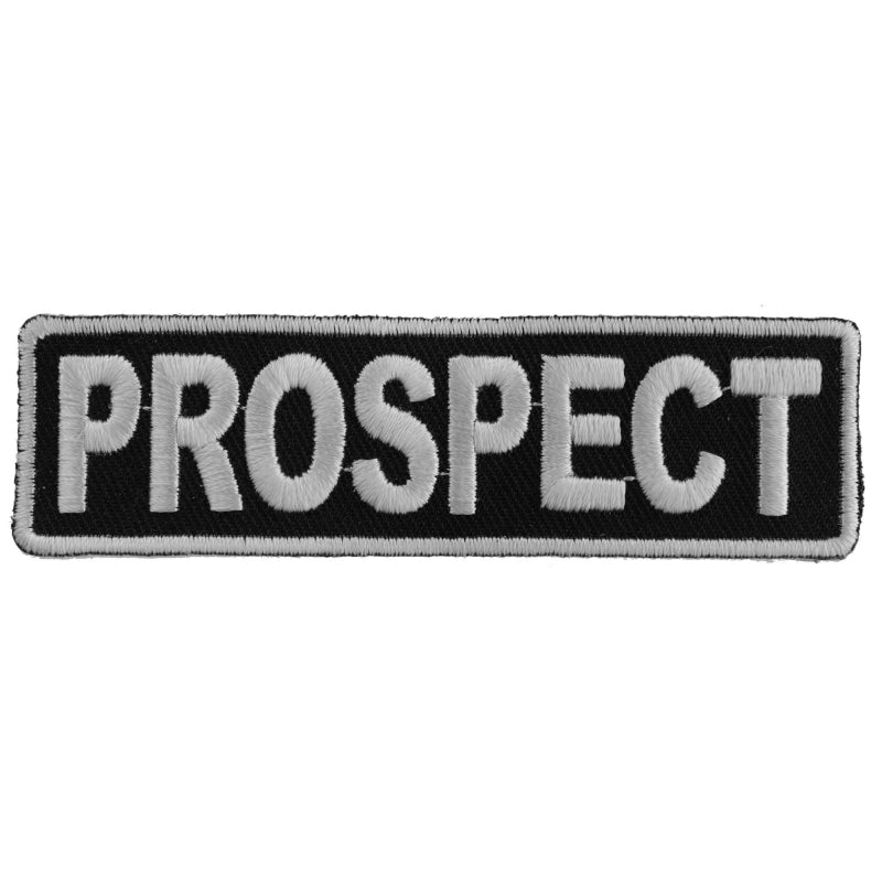 P3709 Prospect Patch 3.5 Inch White Patches Virginia City Motorcycle Company Apparel 