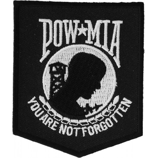 P2018 POW MIA Patch Black White Patches Virginia City Motorcycle Company Apparel 