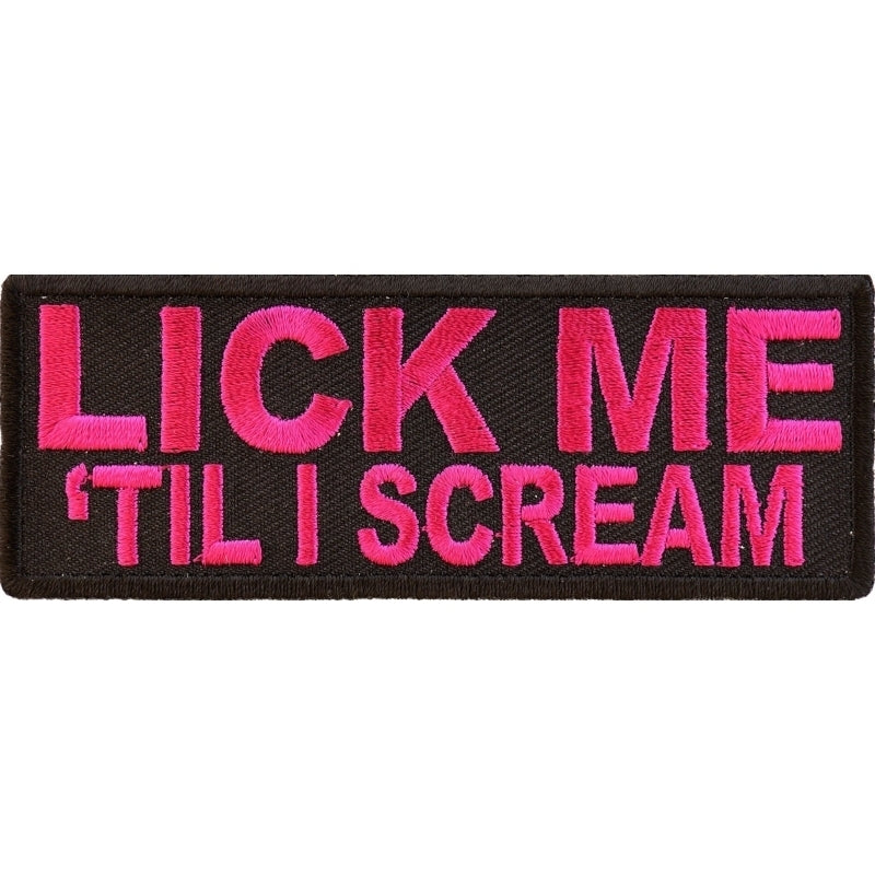 P5369 Lick Me Til I Scream Patch Patches Virginia City Motorcycle Company Apparel 