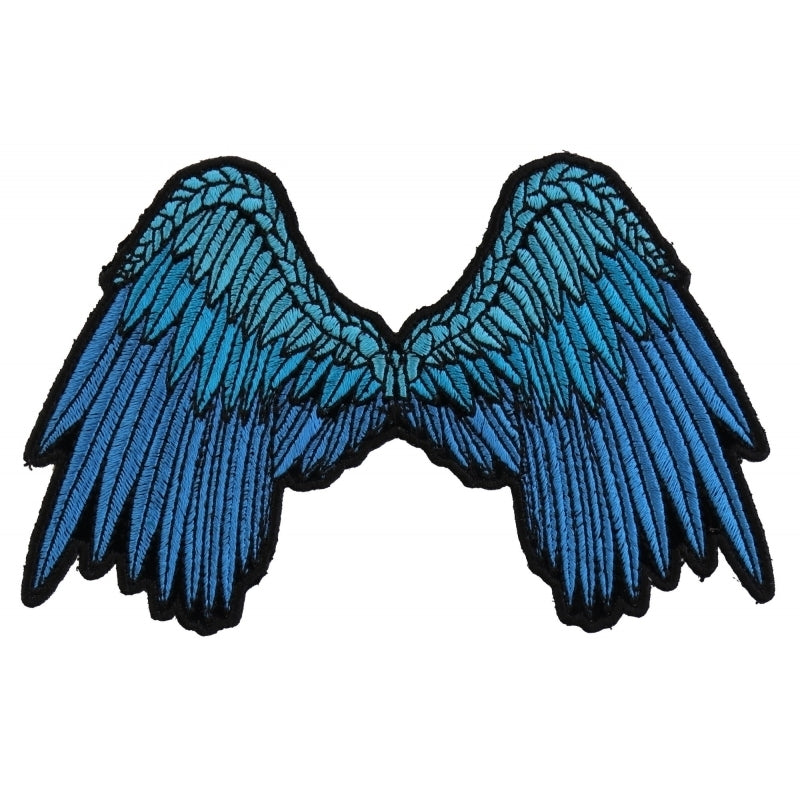 P3200 Small Beautiful Angel Wings Blue Patch Patches Virginia City Motorcycle Company Apparel 