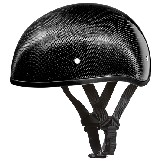 D2-GNS D.O.T. DAYTONA SKULL CAP W/O VISOR- GREY CARBON FIBER 1/2 Shell Helmets Virginia City Motorcycle Company Apparel 