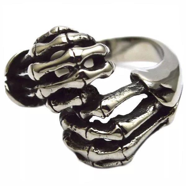 R3002 Stainless Steel Skull Fingers Biker Ring Rings Virginia City Motorcycle Company Apparel 
