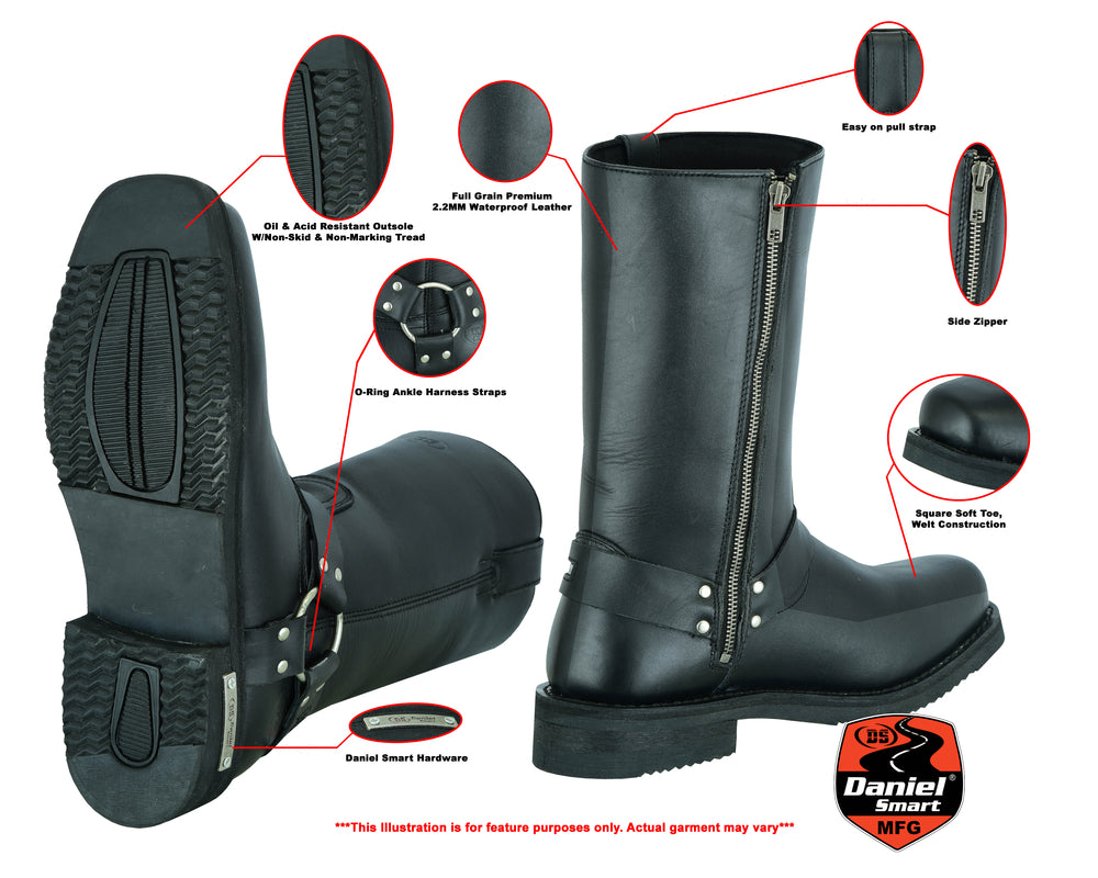 DS9739 Men's Waterproof Harness Boots New Arrivals Virginia City Motorcycle Company Apparel 