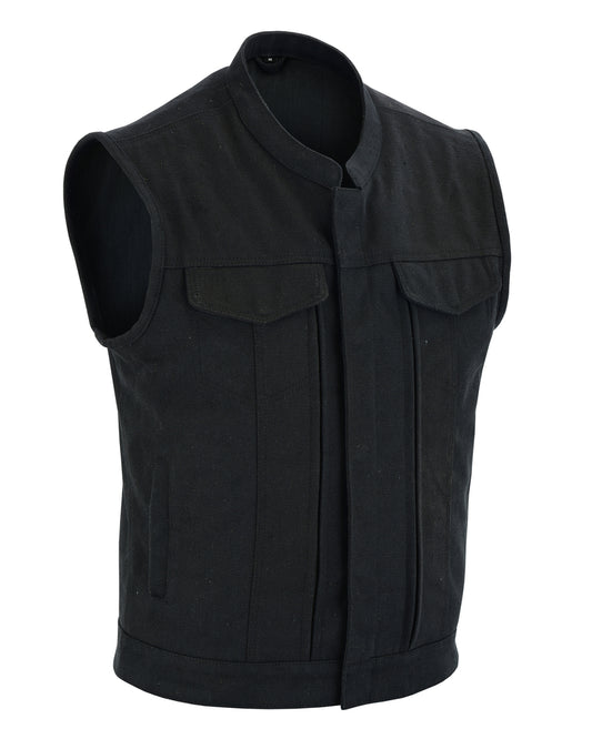 DS909 Men's Modern Utility Style Canvas Vest Men's Vests Virginia City Motorcycle Company Apparel 