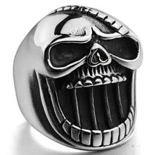 R101 Stainless Steel Big Face Skull Biker Ring Rings Virginia City Motorcycle Company Apparel 