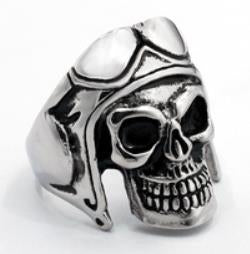 R107 Stainless Steel Biker Skull Biker Ring Rings Virginia City Motorcycle Company Apparel 