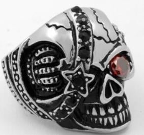 R163 Stainless Steel Pirate Rider Biker Ring Rings Virginia City Motorcycle Company Apparel 