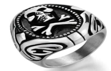 R195 Stainless Steel Poison Ivy Biker Ring Rings Virginia City Motorcycle Company Apparel 