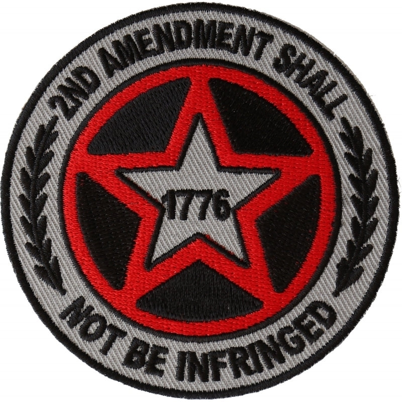 P6570 2nd Amendment Shall Not be Infringed Star Patch Patches Virginia City Motorcycle Company Apparel 