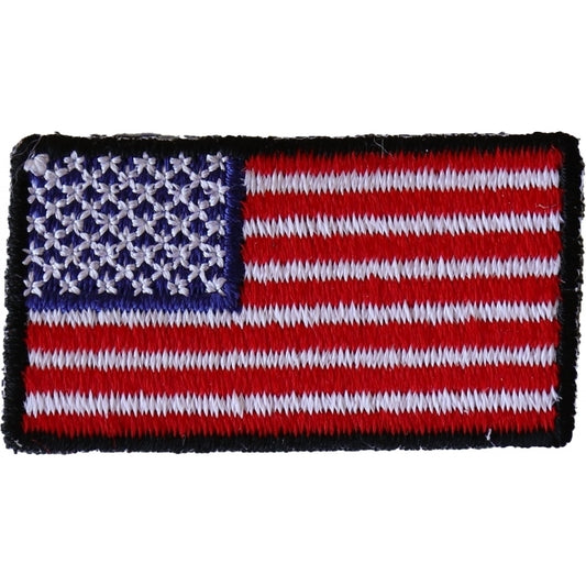 P6554 American Flag Embroidered Iron on Patch Patches Virginia City Motorcycle Company Apparel 