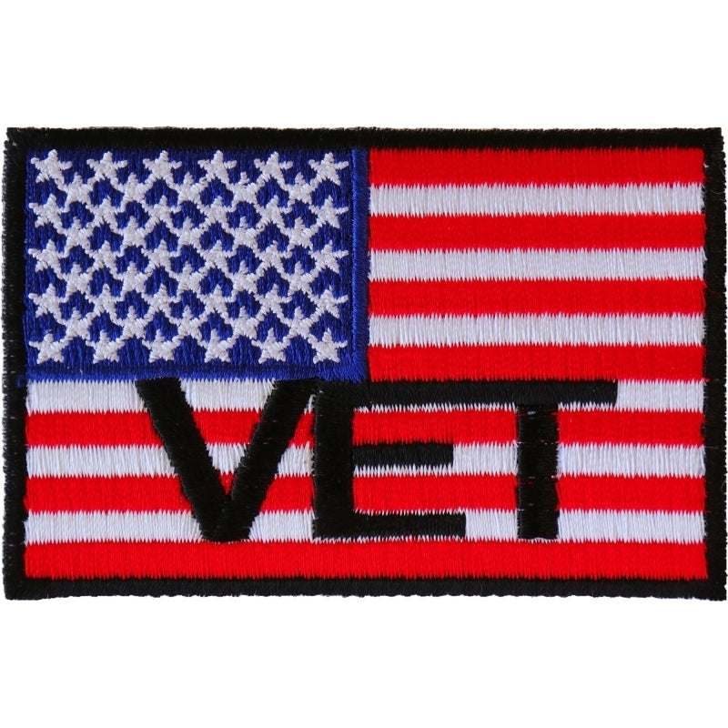 P3143 American Flag Vet Patch Patches Virginia City Motorcycle Company Apparel 