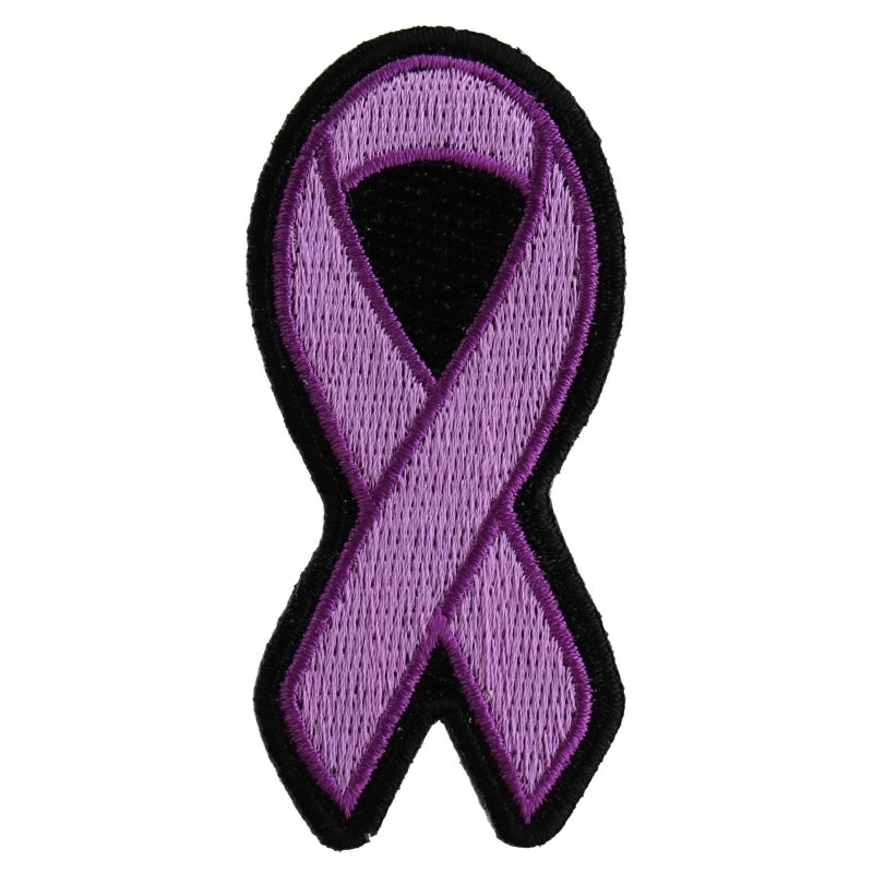 P2762 Purple Ribbon Patch For Breast Cancer Survivors Patches Virginia City Motorcycle Company Apparel 