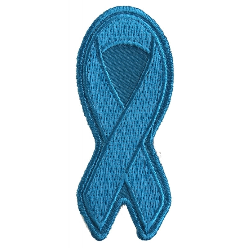 P3774 Blue Ribbon Patch For Awareness In Child Abuse and Bullying Patches Virginia City Motorcycle Company Apparel 