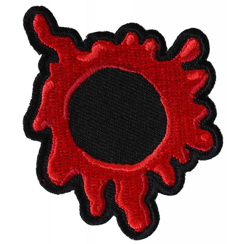 P6646 Bullet Hole Patch Blood Red Patches Virginia City Motorcycle Company Apparel 