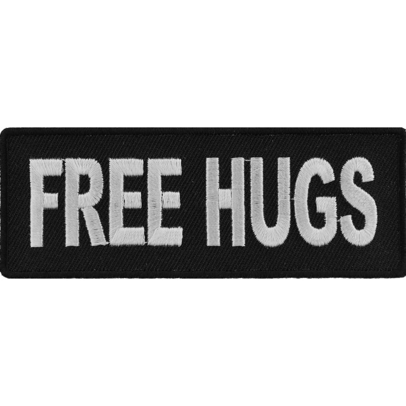P3402 Free Hugs Naughty Iron on Patch Patches Virginia City Motorcycle Company Apparel 
