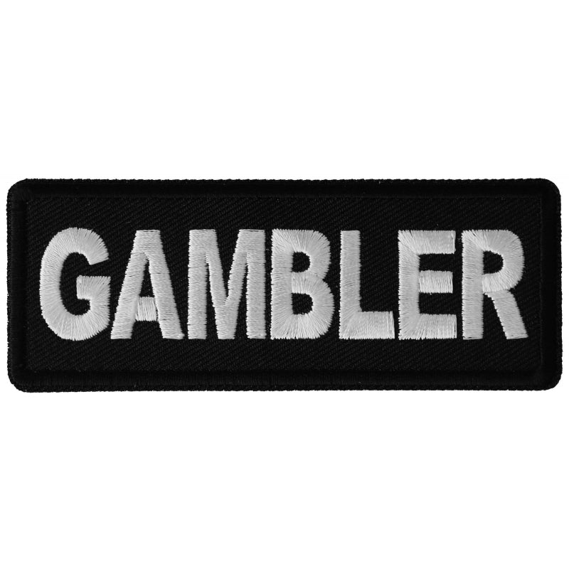 P6380 Gambler Patch Patches Virginia City Motorcycle Company Apparel 