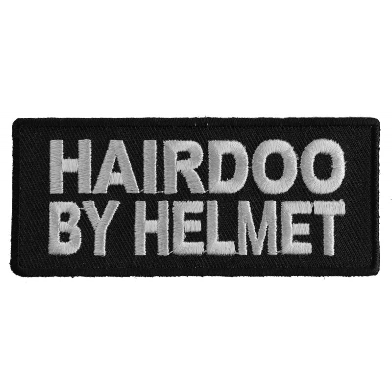P1559 Hairdoo By Helmet Funny Lady Biker Patch Patches Virginia City Motorcycle Company Apparel 